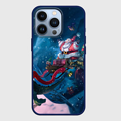 Чехол iPhone 13 Pro Санта с динозавром