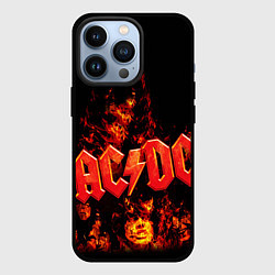 Чехол для iPhone 13 Pro AC/DC Flame, цвет: 3D-черный