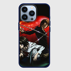 Чехол для iPhone 13 Pro Тетрадь смерти, цвет: 3D-тёмно-синий