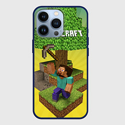 Чехол для iPhone 13 Pro Minecraft Tree, цвет: 3D-тёмно-синий
