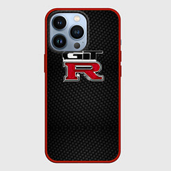 Чехол для iPhone 13 Pro Nissan GTR, цвет: 3D-красный