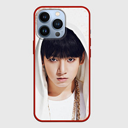 Чехол для iPhone 13 Pro Jeon Jung Kook, цвет: 3D-красный