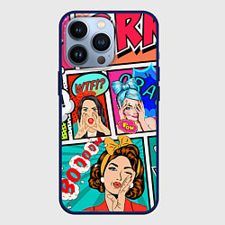 Чехол для iPhone 13 Pro POP ART, цвет: 3D-тёмно-синий