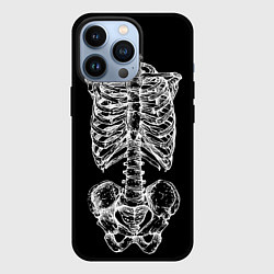 Чехол для iPhone 13 Pro Скелет, цвет: 3D-черный