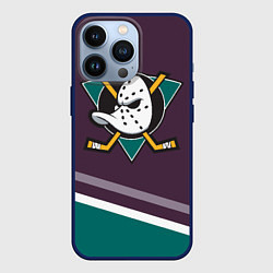 Чехол для iPhone 13 Pro Anaheim Ducks Selanne, цвет: 3D-тёмно-синий