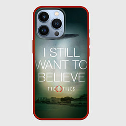 Чехол для iPhone 13 Pro I still want to believe, цвет: 3D-красный