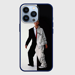 Чехол для iPhone 13 Pro Eminem: Black & White, цвет: 3D-тёмно-синий