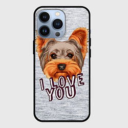 Чехол для iPhone 13 Pro Йоркширский терьер, цвет: 3D-черный