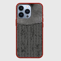 Чехол для iPhone 13 Pro Кольчуга, цвет: 3D-красный