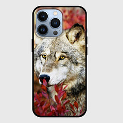 Чехол для iPhone 13 Pro Волк в кустах, цвет: 3D-черный