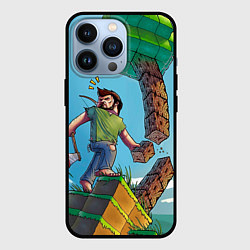 Чехол для iPhone 13 Pro Minecraft Woodcutter, цвет: 3D-черный