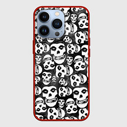 Чехол для iPhone 13 Pro Misfits Pattern, цвет: 3D-красный