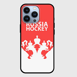 Чехол для iPhone 13 Pro Russia Hockey, цвет: 3D-черный