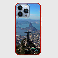 Чехол для iPhone 13 Pro Рио-де-Жанейро, цвет: 3D-красный