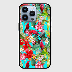 Чехол для iPhone 13 Pro Тропический мир, цвет: 3D-черный