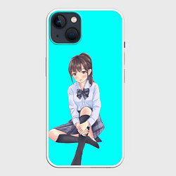 Чехол для iPhone 14 Plus Anime girl, цвет: 3D-белый