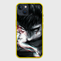 Чехол для iPhone 14 Plus BERSERK БЕРСЕРК ГАТС, цвет: 3D-желтый