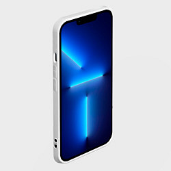 Чехол для iPhone 14 Plus BMW blue neon theme, цвет: 3D-белый — фото 2