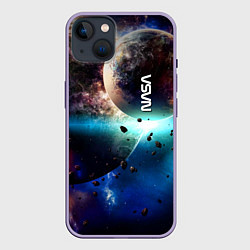 Чехол для iPhone 14 Plus За секунду до столкновения планеты с космическим о, цвет: 3D-серый