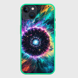 Чехол для iPhone 14 Plus Астрономический пейзаж, цвет: 3D-мятный