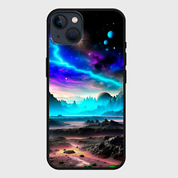 Чехол для iPhone 14 Plus Фантастическая планета космос, цвет: 3D-черный