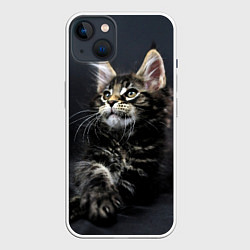 Чехол для iPhone 14 Plus Кошечка, цвет: 3D-белый