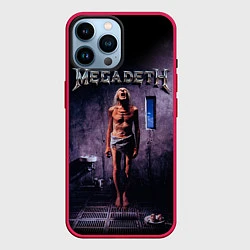 Чехол для iPhone 14 Pro Max Megadeth: Madness, цвет: 3D-малиновый