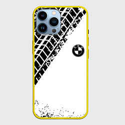Чехол для iPhone 14 Pro Max BMW, цвет: 3D-желтый