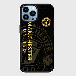 Чехол для iPhone 14 Pro Max Манчестер Юнайтед - team coat of arms, цвет: 3D-черный