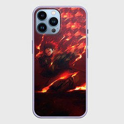 Чехол для iPhone 14 Pro Max Танджиро Камадо, цвет: 3D-светло-сиреневый