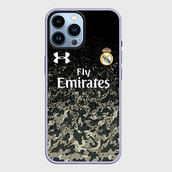 Чехол для iPhone 14 Pro Max Real Madrid, цвет: 3D-светло-сиреневый