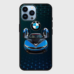 Чехол для iPhone 14 Pro Max BMW i8 Turbo тюнинговая, цвет: 3D-черный