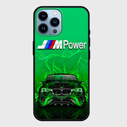 Чехол для iPhone 14 Pro Max BMW GREEN STYLE, цвет: 3D-черный