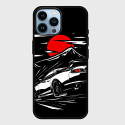 Чехол для iPhone 14 Pro Max Toyota Supra: Red Moon, цвет: 3D-черный