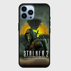 Чехол для iPhone 14 Pro Max S T A L K E R 2 Heart of Chernobyl Сталкер 2 Сердц, цвет: 3D-черный