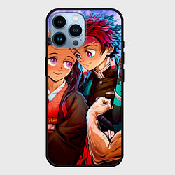 Чехол для iPhone 14 Pro Max Клинок рассекающий демонов - Все в сборе, цвет: 3D-черный