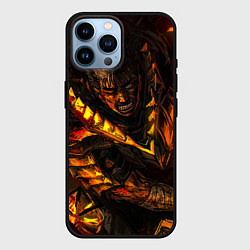 Чехол для iPhone 14 Pro Max Берсерк Гатс В Огне, цвет: 3D-черный