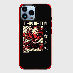 Чехол для iPhone 14 Pro Max Танджиро Камадо: Клинок, рассекающий демонов, цвет: 3D-красный