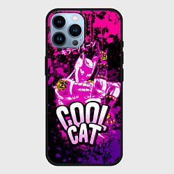 Чехол для iPhone 14 Pro Max Jo Jo - Королева убийца cool cat, цвет: 3D-черный