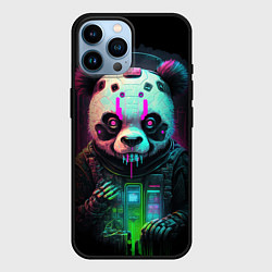 Чехол для iPhone 14 Pro Max Панда киберпанк, цвет: 3D-черный