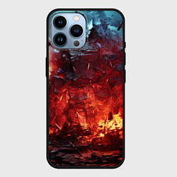 Чехол для iPhone 14 Pro Max Абстрактный взрыв, цвет: 3D-черный