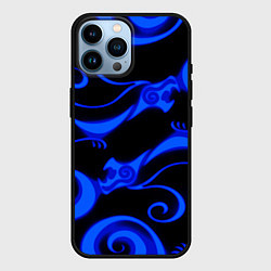 Чехол для iPhone 14 Pro Max Призрачное тату дракона, цвет: 3D-черный