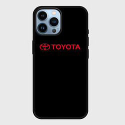 Чехол для iPhone 14 Pro Max Toyota red logo auto, цвет: 3D-черный