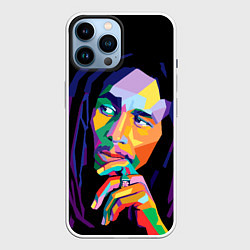 Чехол для iPhone 14 Pro Max Bob Marley: Art, цвет: 3D-белый