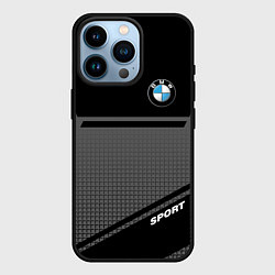 Чехол для iPhone 14 Pro BMW SPORT БМВ СПОРТ, цвет: 3D-черный