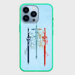 Чехол для iPhone 14 Pro Sword Art Online, цвет: 3D-мятный