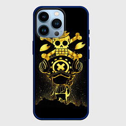 Чехол для iPhone 14 Pro ONE PIECE ВАН ПИС GOLDEN, цвет: 3D-тёмно-синий