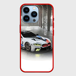 Чехол для iPhone 14 Pro BMW Motorsport Mission 8, цвет: 3D-красный