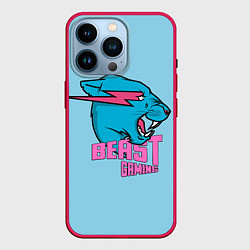 Чехол для iPhone 14 Pro Mr Beast Gaming Full Print, цвет: 3D-малиновый