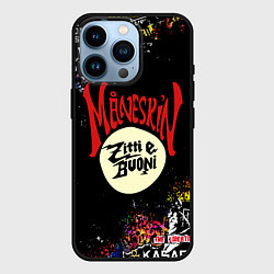 Чехол для iPhone 14 Pro MANESKIN, ЛОГОТИПЫ РОК ГРУПП, цвет: 3D-черный